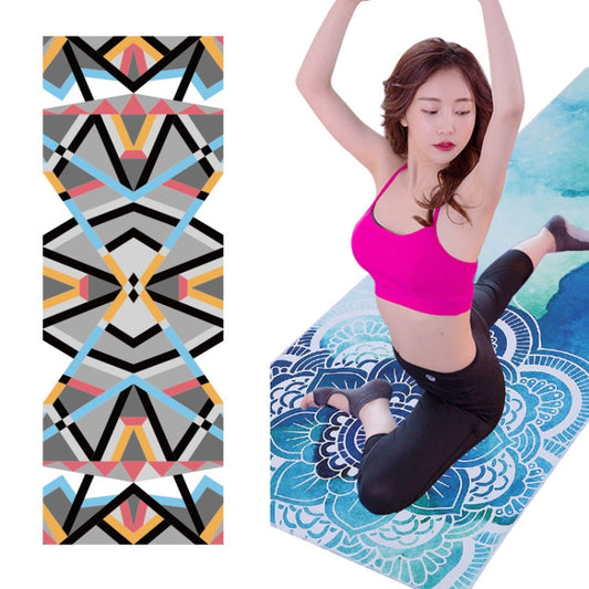 Printed Soft Yoga Mat Non-Slip Yoga Towel, Size: 185 x 65cm