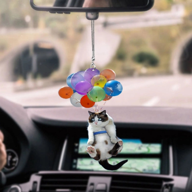 2 PCS Colorful Balloon Cat Car Pendant Car Rearview Mirror Pendant-Reluova