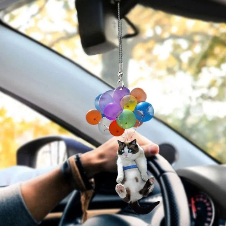 2 PCS Colorful Balloon Cat Car Pendant Car Rearview Mirror Pendant-Reluova