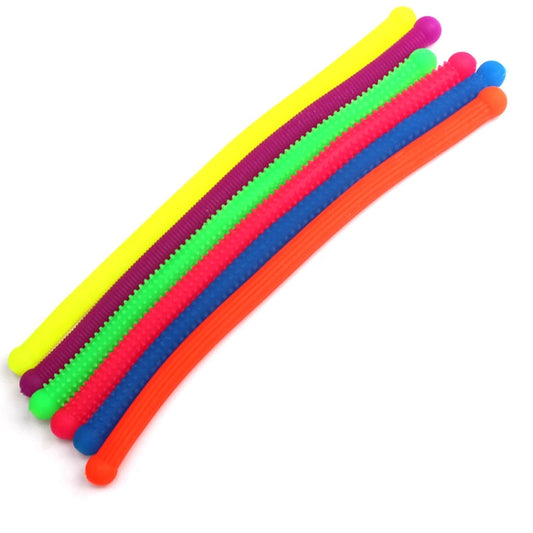 10 PCS Environmental Protection Round Head TPR Decompression Soft Rubber Noodle Rope, Random Color Delivery