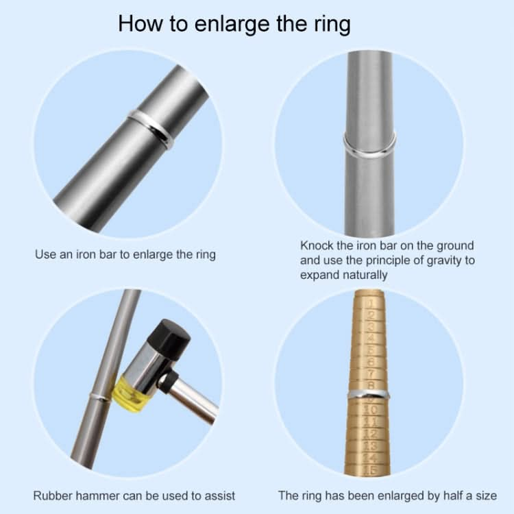 Ring Measurement Tool Ring Formation Repair Correction Adjustment Tools,Style: Solid Iron Rod Reluova