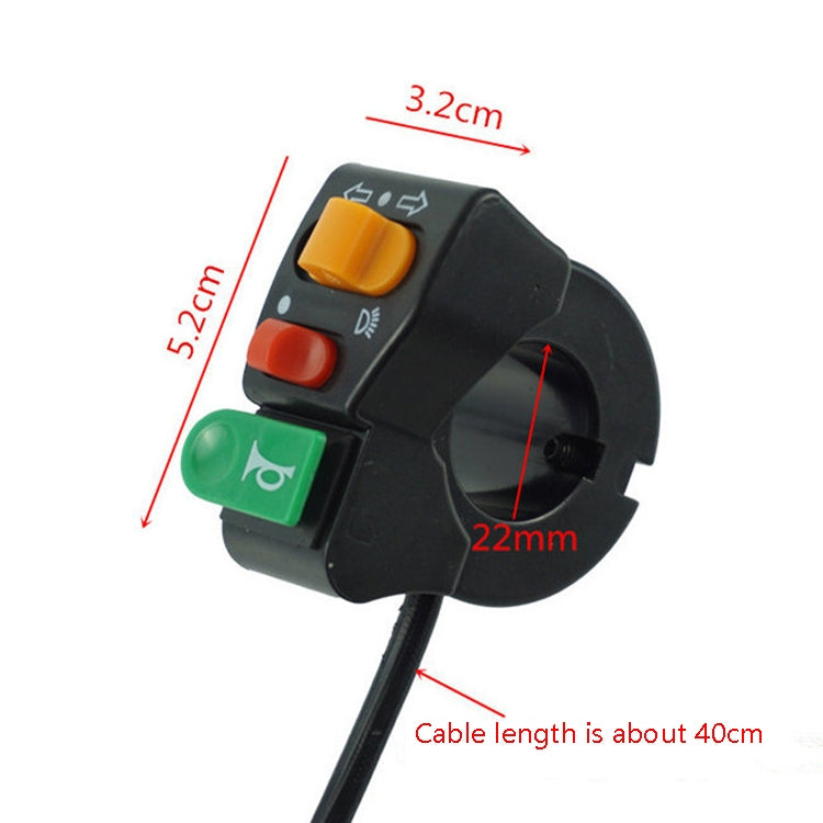 3 PCS Motorcycle Modification Switch Speaker Turn Signal Headlight Switch ÎҵÄÉ̵ê