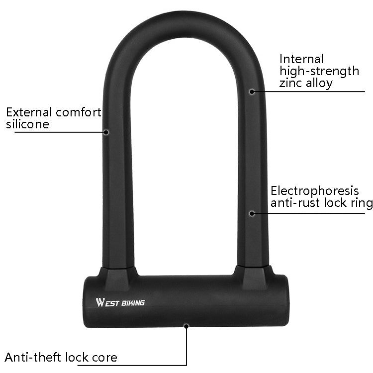 West Biking Bike Lock Motorcycle Wire Lock Anti-Hydraulic Pressure Cut Anti-Theft Lock Reluova