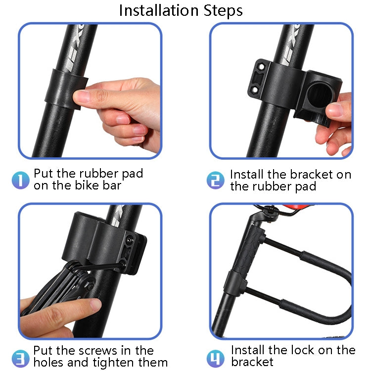 WEST BIKING Bicycle Lock Motorcycle Electric Car Anti-Theft Lock Reluova