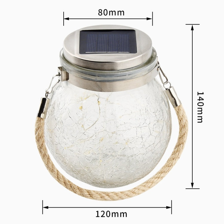 20 LED Solar Energy Glass Bottle Pendent Lamp IP44 Waterproof Outdoor Garden Decoration Light