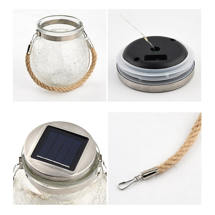 20 LED Solar Energy Glass Bottle Pendent Lamp IP44 Waterproof Outdoor Garden Decoration Light