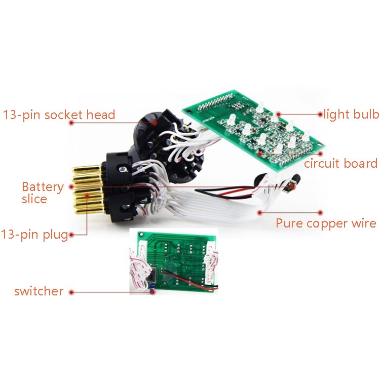 VS1130E-T 12V 13 Core Resistance Tester Trailer Plug Socket Connector Detector EU Plug