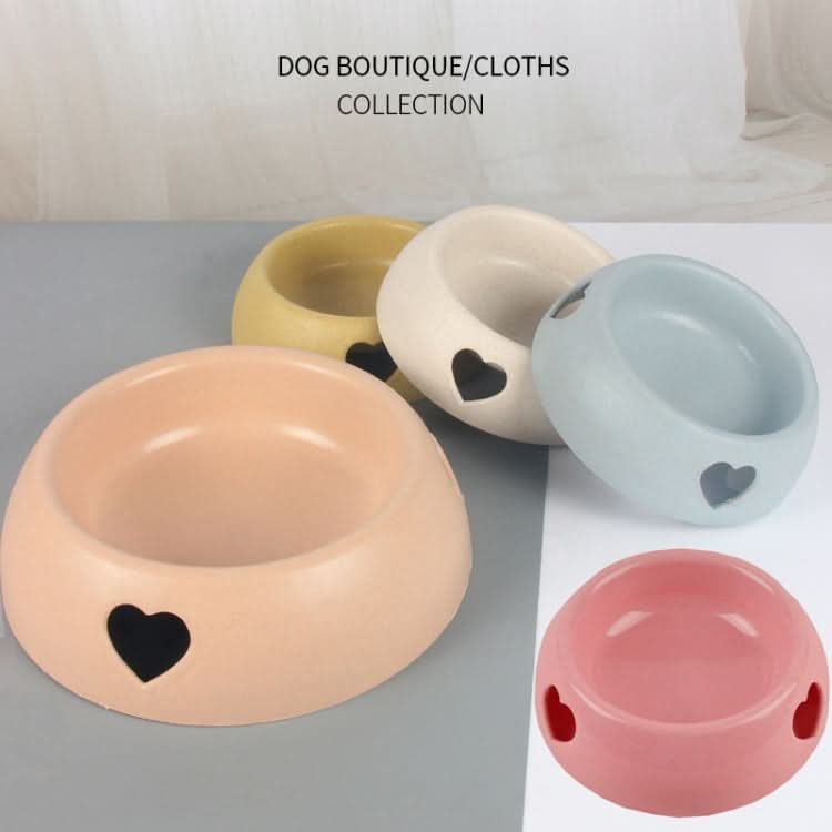 Dog Bowls Plastic Love Single Bowl Pet Bowl Cat Food Bowl - Reluova