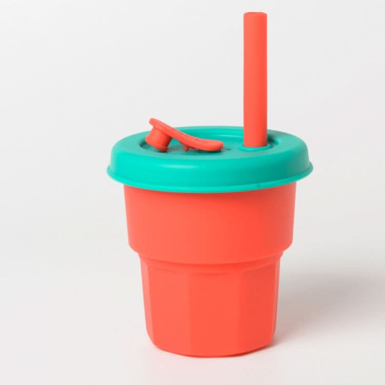 Children Silicone Straw Cups Drop And High Temperature Resistant Water Cups Reluova