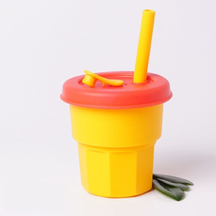 Children Silicone Straw Cups Drop And High Temperature Resistant Water Cups Reluova