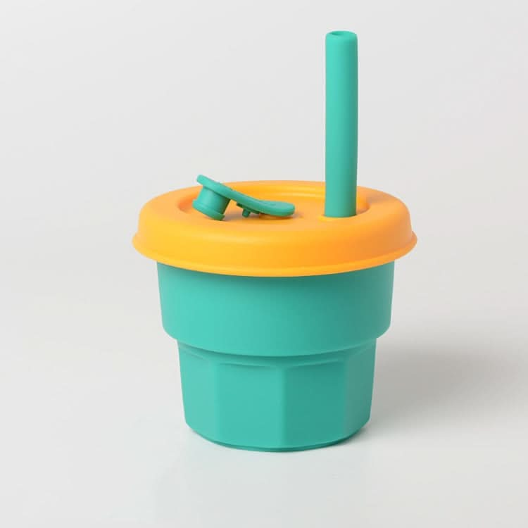 Children Silicone Straw Cups Drop And High Temperature Resistant Water Cups Reluova