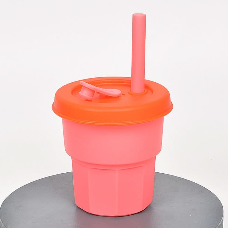 Children Silicone Straw Cups Drop And High Temperature Resistant Water Cups Reluova