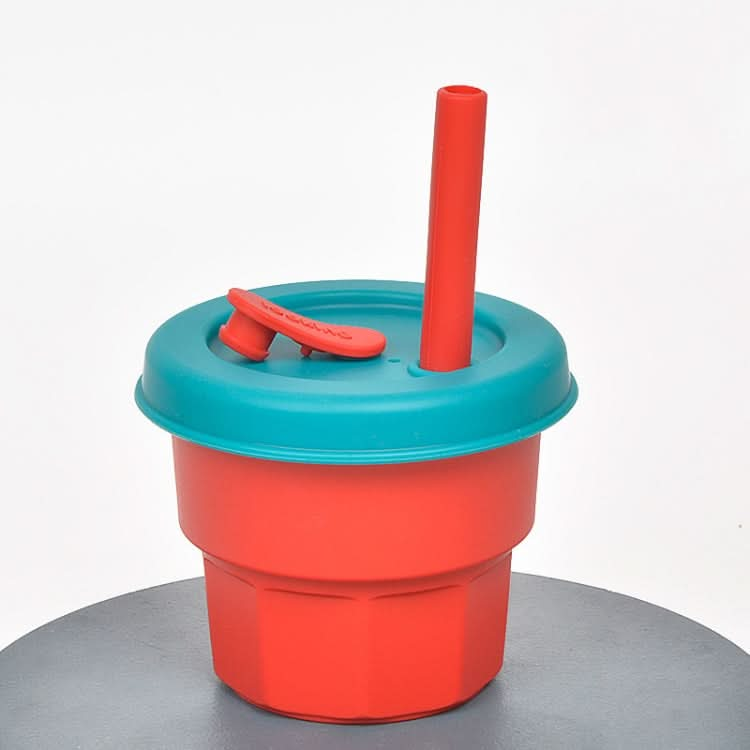 Children Silicone Straw Cups Drop And High Temperature Resistant Water Cups Reluova