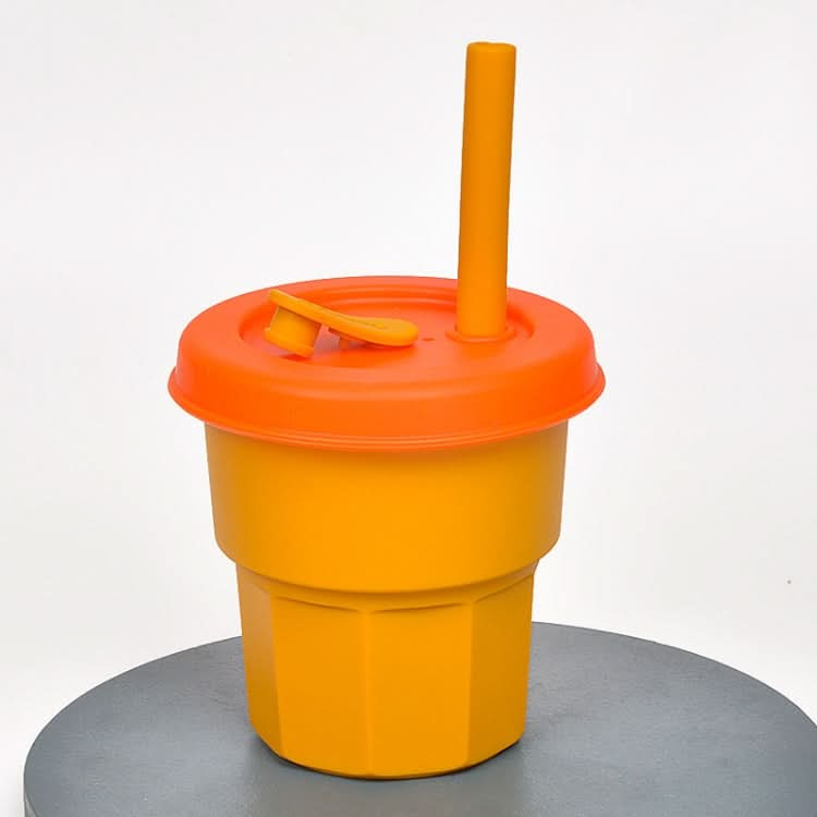 Children Silicone Straw Cups Drop And High Temperature Resistant Water Cups Reluova