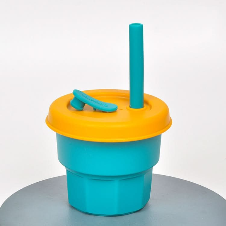 Children Silicone Straw Cups Drop And High Temperature Resistant Water Cups Reluova