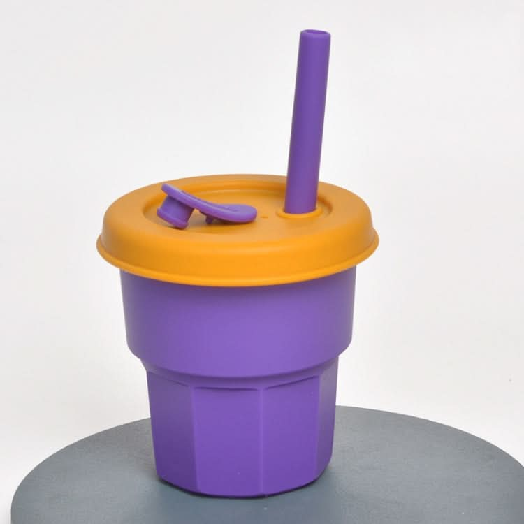 Children Silicone Straw Cups Drop And High Temperature Resistant Water Cups Reluova