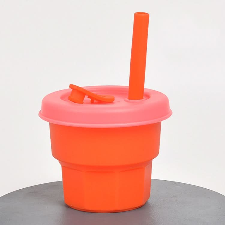 Children Silicone Straw Cups Drop And High Temperature Resistant Water Cups Reluova