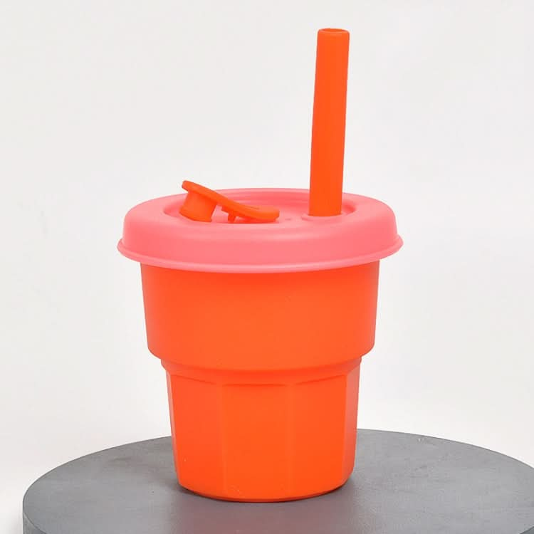 Children Silicone Straw Cups Drop And High Temperature Resistant Water Cups Reluova