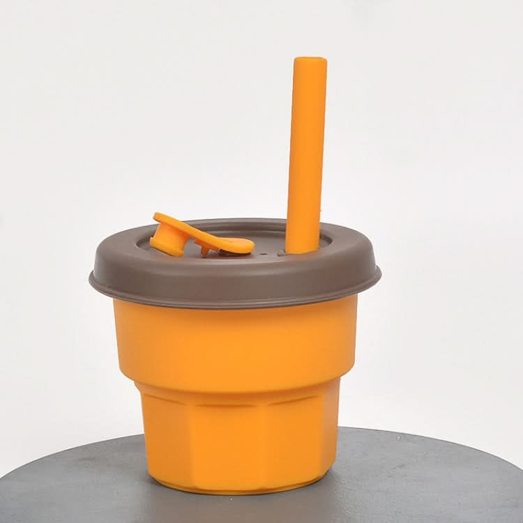 Children Silicone Straw Cups Drop And High Temperature Resistant Water Cups Reluova