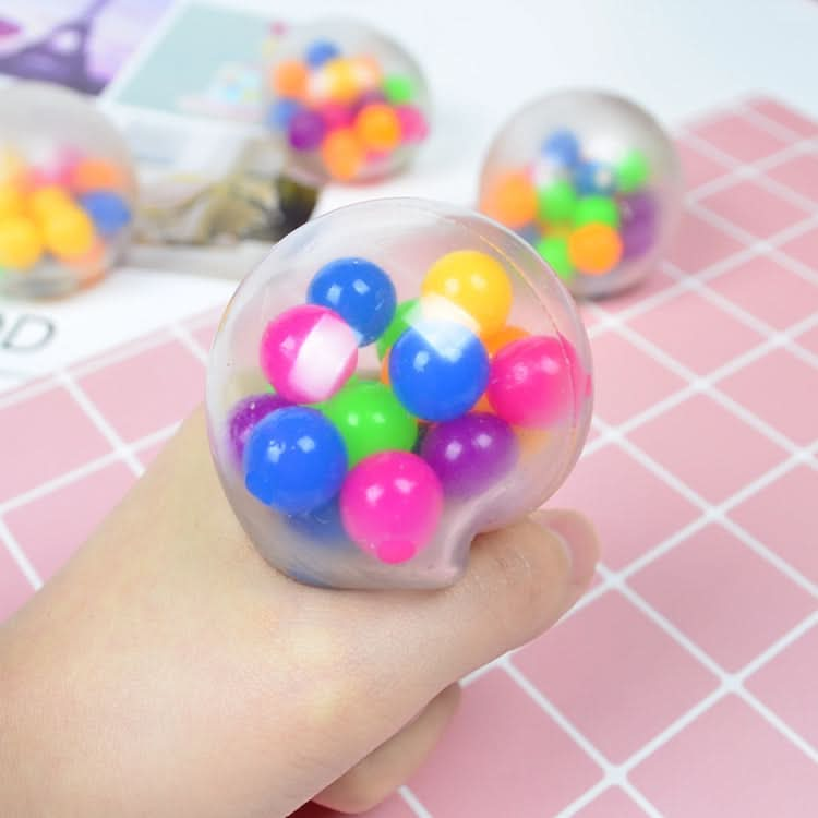 6 PCS 6 Cm Color Beads TPR Vent Ball Decompression Toy Reluova