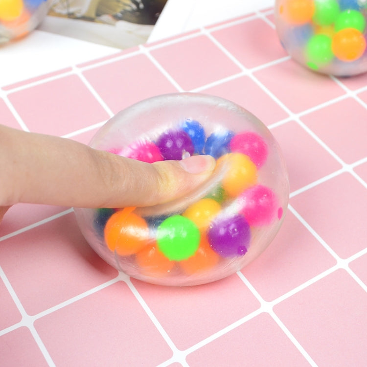 6 PCS 6 Cm Color Beads TPR Vent Ball Decompression Toy