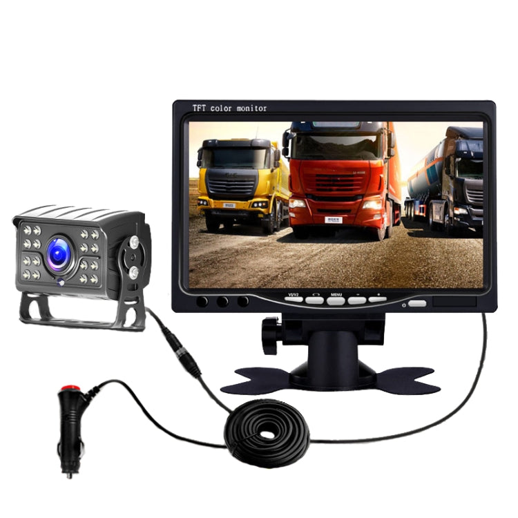 Big Truck 7 Inch Display Night Vision Camera Reversing Monitoring System Car HD Inverted Video, Resolution: