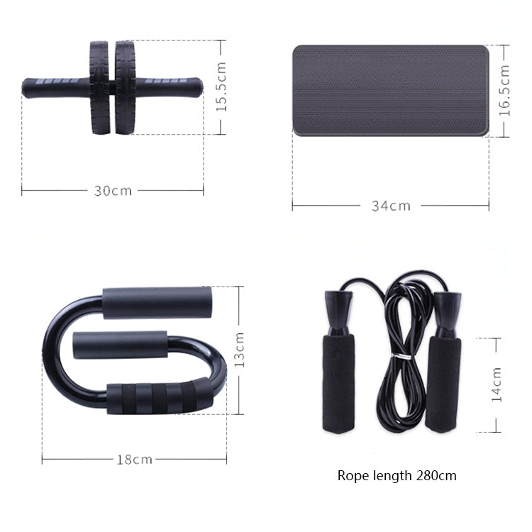 4 In 1 Multifunctional Abdominal Roller Push-Up Bracket Household Abdominal Set-Reluova