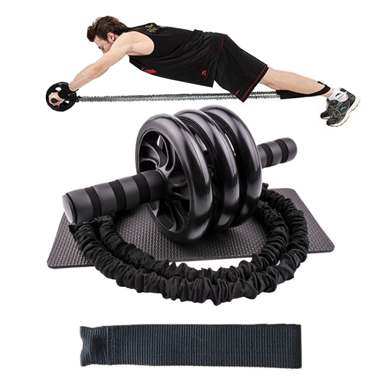 5ºÏ1 Abdominal Muscle Training Three-Wheel Abdomen-Wheel Rally Set Home Fitness Equipment