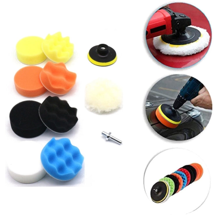 11 In 1 3-7 Inch Car Polishing and Waxing Sponge Plate Sponge Pad Set