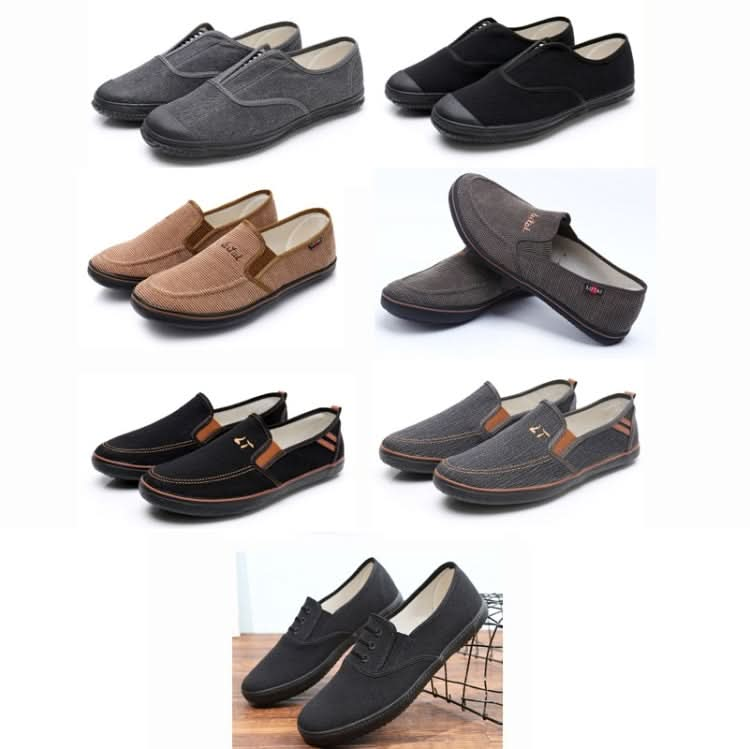 LuTai Men Loafers Rubber Sole Shoes Breathable Wear-Resistant Casual Shoes, Series 1 Reluova