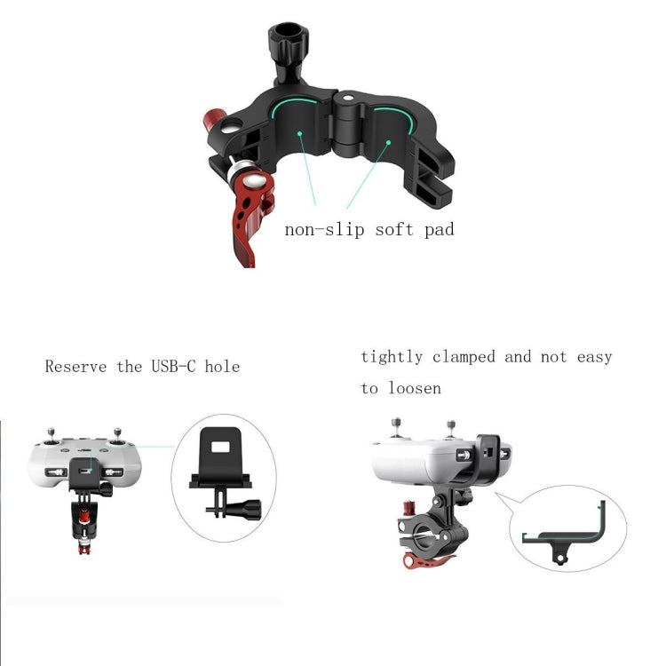 Sunnylife AIR2-Q9402 For DJI Air 2S / Mini 2 / Mavic Air 2 Remote Control Bicycle Holder Mount Bracket