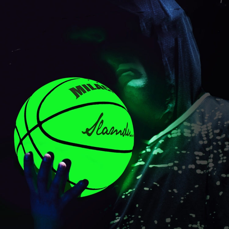 MILACHIC Number 7 Fluorescent Green Holographic Reflective Basketball Reluova