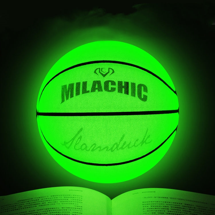 MILACHIC Number 7 Fluorescent Green Holographic Reflective Basketball Reluova