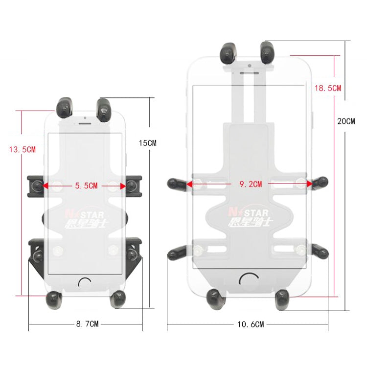 N-STAR NJN002 Motorcycle Metal Aluminum Alloy Universal Anti-Theft Mobile Phone Bracket ÎҵÄÉ̵ê