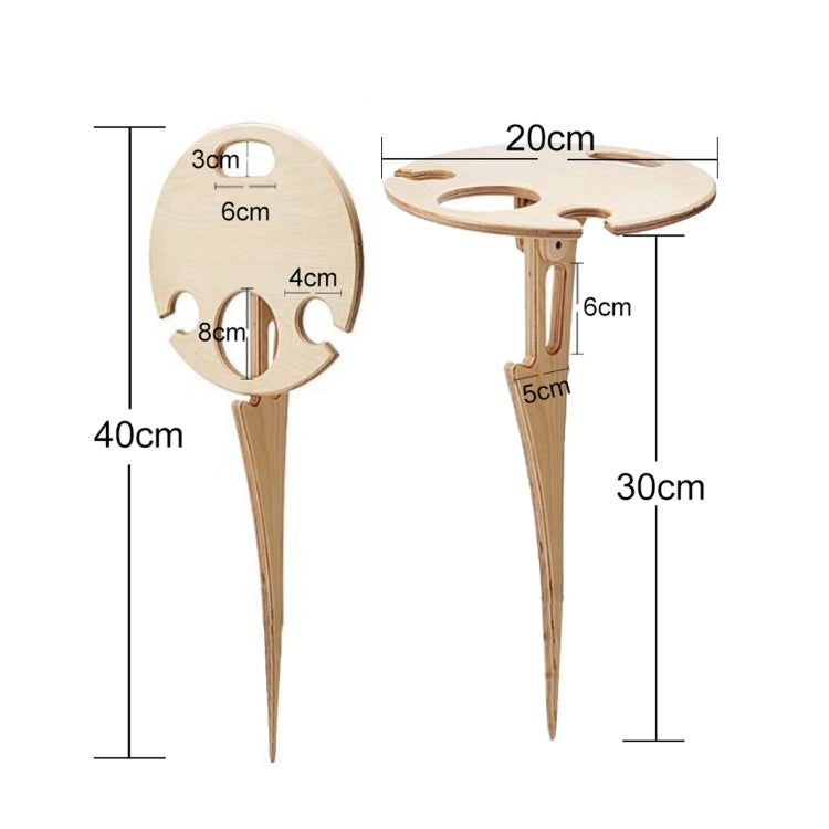 Wooden Lawn Folding Wine Rack Inserted Wine Rack Outdoor Picnic Wine Rack Folding Table Reluova