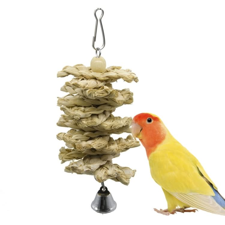 Parrot Toy Straw Corn Husk Skewers Bite Swing - Reluova