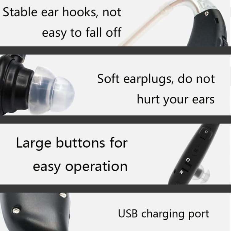 GM-105 Elderly Hearing Aid Sound Amplifier Intelligent Noise Reduction Sound Collector Reluova