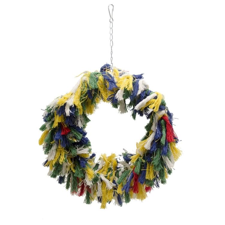 Bird Chew Toy Parrot Swing Cotton Rope Ring Swing Cotton Ring - Reluova