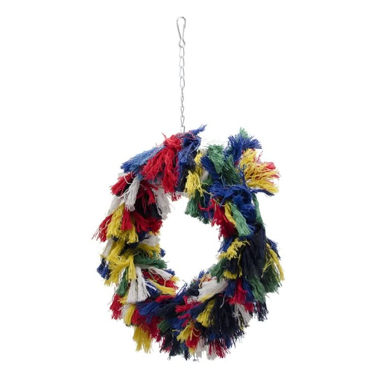 Bird Chew Toy Parrot Swing Cotton Rope Ring Swing Cotton Ring - Reluova