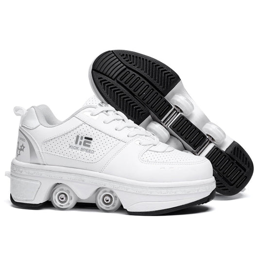 Two-Purpose Skating Shoes Deformation Shoes Double Row Rune Roller Skates Shoes