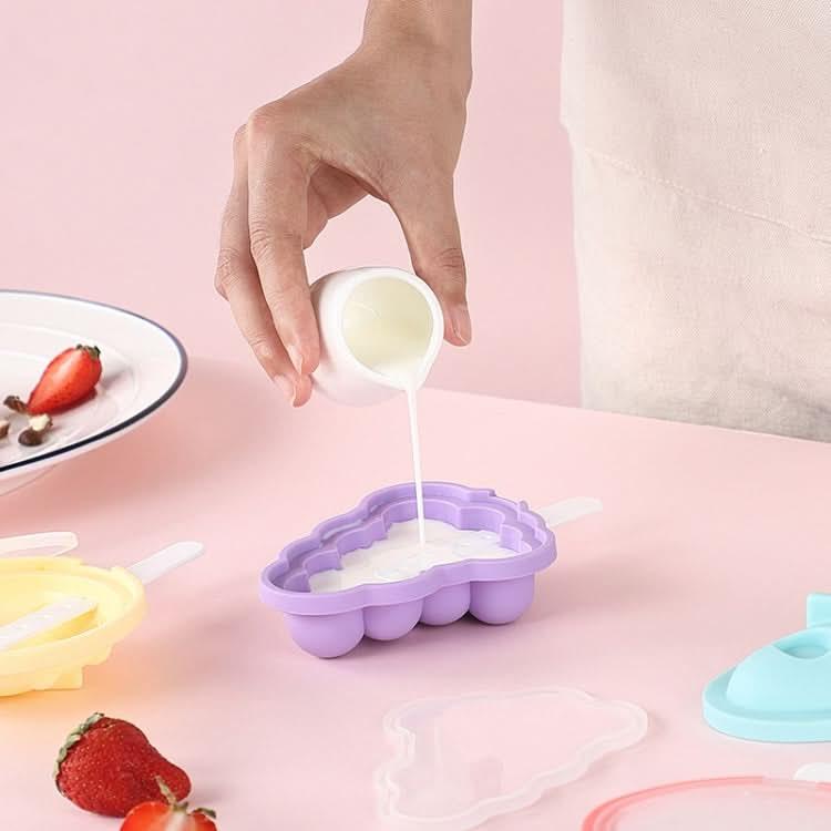 Household Silicone Popsicle Ice Cream Mold With Lid Reluova