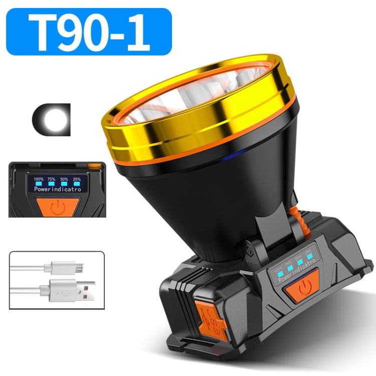 LED Night Fishing Charge Head Light Outdoor Camping Fishing Miner Light Searchlight Head-Mounted Flashlight With Charge Display My Store