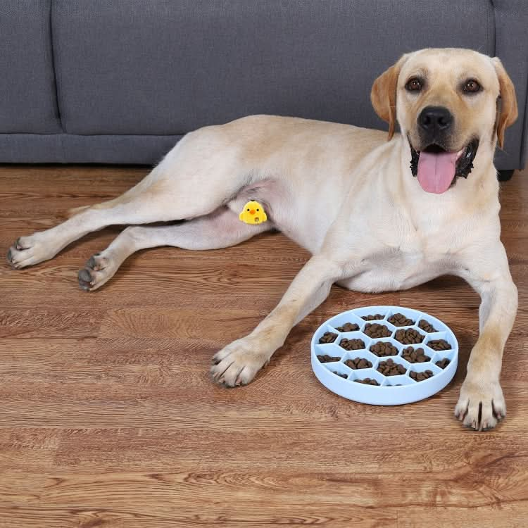 Pet Slow Eating Anti-Choke Slip Bowl Silicone Suction Cup Honeycomb Bowl - Reluova