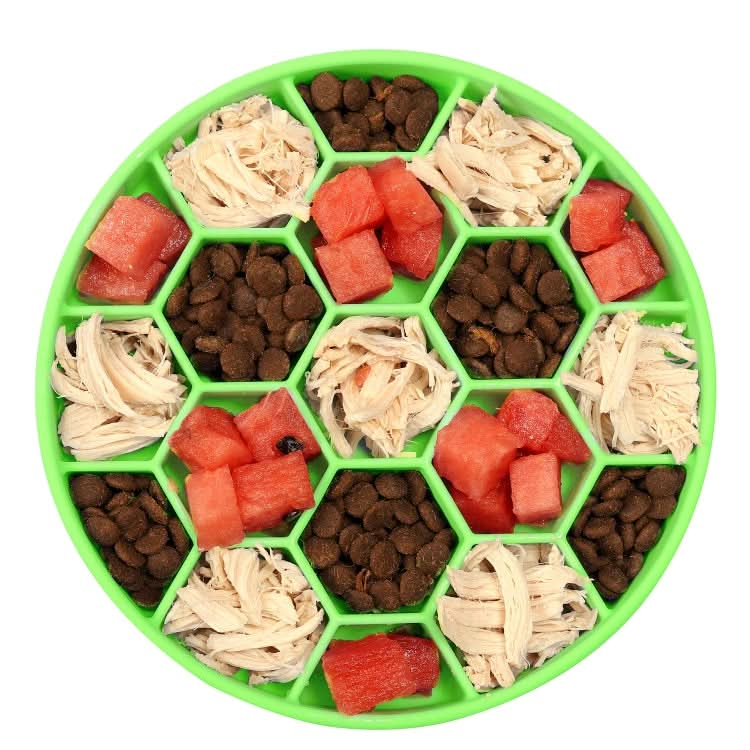 Pet Slow Eating Anti-Choke Slip Bowl Silicone Suction Cup Honeycomb Bowl - Reluova