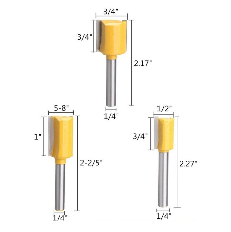 5 PCS/Set Trimming Machine Straight Cutter Head