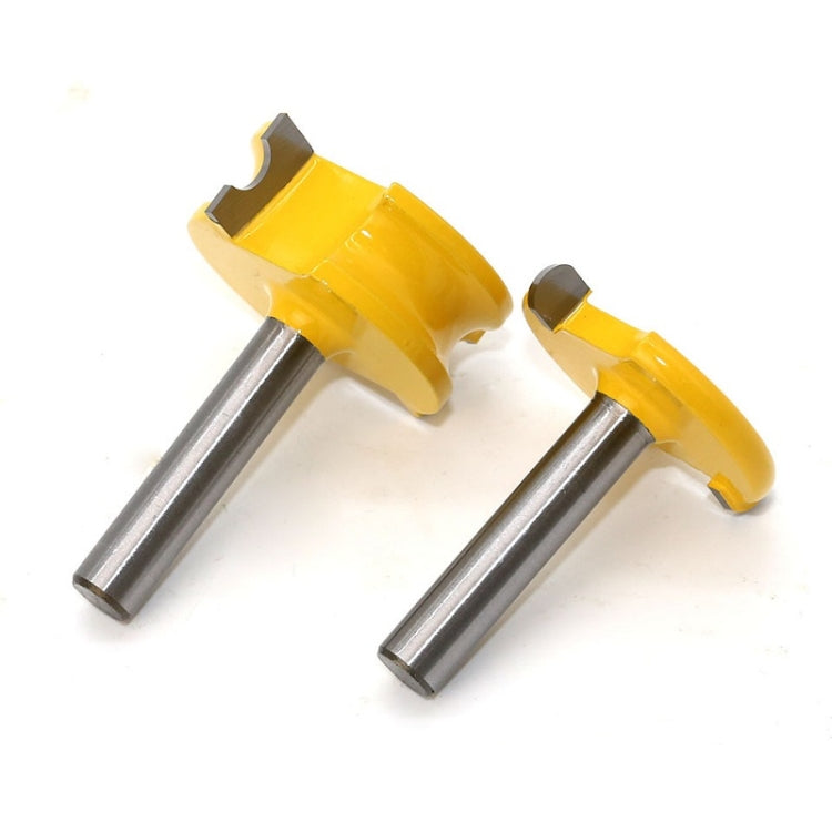 2 PCS/Set 8-Handle Arc T-Type Tenon Cutter Woodworking Trimming Engraving Machine Milling Cutter