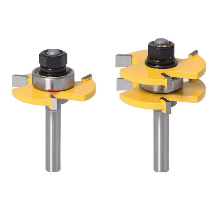 2 PCS/Set 1/2 Handle 3 Tooth Woodworking Milling Cutter-Reluova