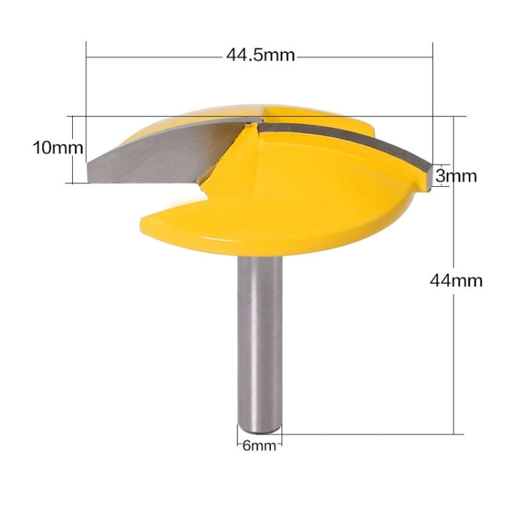 6 Shank Thin Flat-Bottom Woodworking Cutter Engraving And Trimming Machine Slotting Head