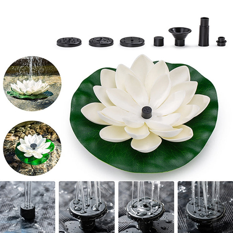 Solar Fountain Floating Views Garden Pool Water Scene, Lotus Leaf Flower Style,Color Random Deilvery My Store