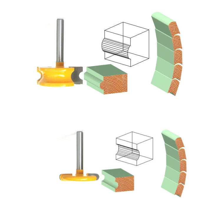 2 PCS/Set Floor Jigsaw Woodworking Tenon Cutter Trimming Engraving Machine Milling Cutter